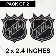 Pack Of 2 NHL National Hockey League Logo Iron On Patch-Sew Patch-Embroidered