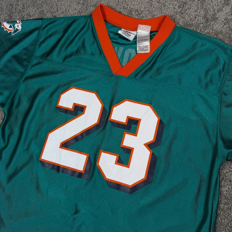 NFL Miami Dolphins Equipo Ropa Camiseta Fútbol Teal Ronnie Marrón #23 Juvenil XL Foto 2 de 4