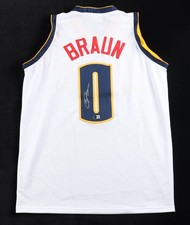 Christian Braun Signed Denver Nuggets Home White Jersey (Beckett) 2023 Champion