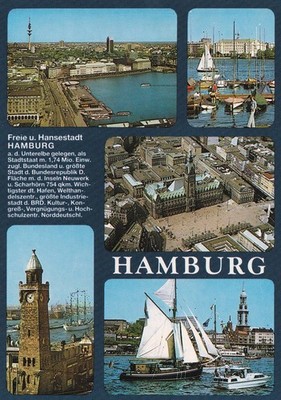 Postcard - (D) - Hamburg - small profile - chronicle - around 1980/90