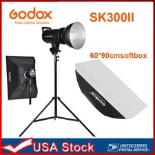 Godox SK300II 300W Studio Flash Strobe Light Lamp,60 90cm softbox,2m light stand