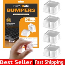 Rubber Feet for Cutting Board, 20PCS Rubber Bumpers Self Adhesive, Clear Rubb...