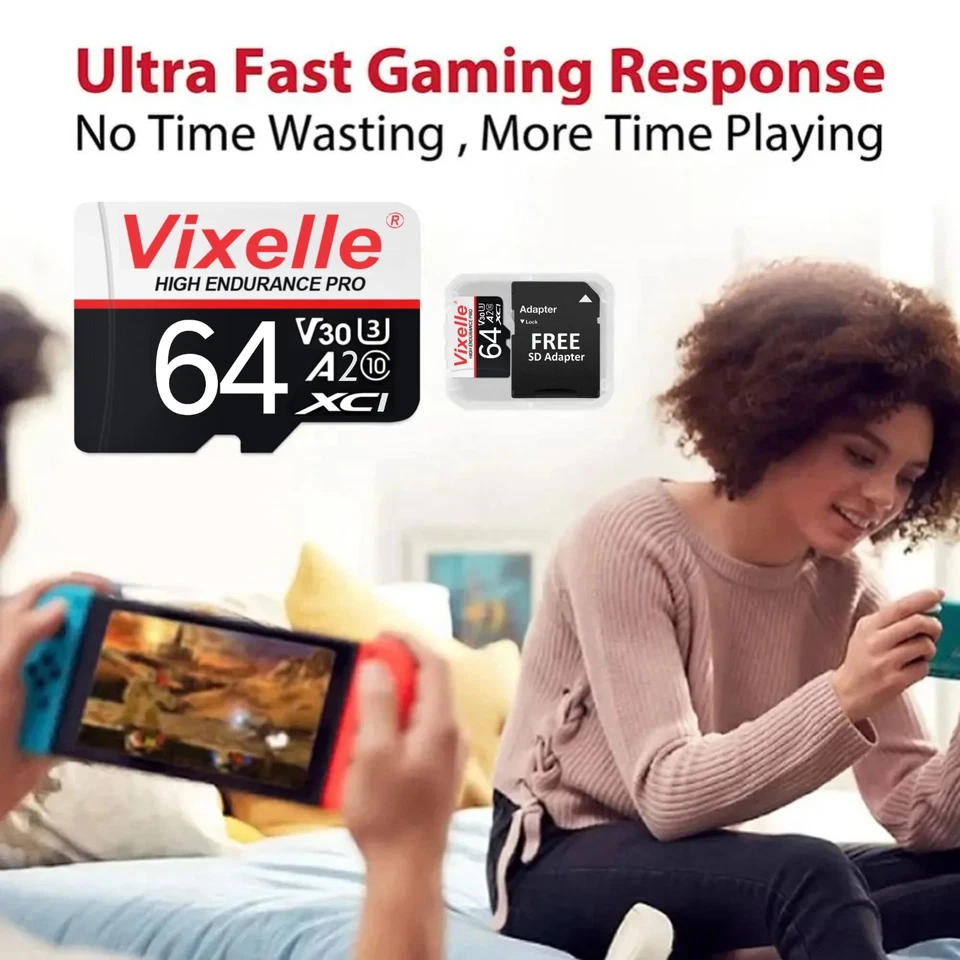 Micro SD Memory Card High Speed 32GB 64GB Class 10, A2, U3, Phone Dashcam Tablet - Image 3 of 4