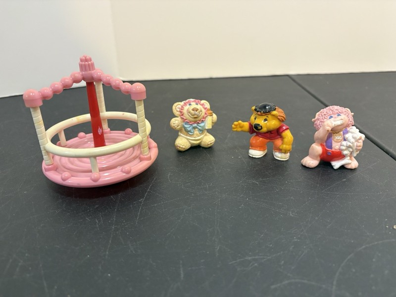 Vintage Lot Of Little Animal Figures & Merry Go Round Furkins Cabbage Patch AGC
