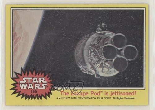 1977 Topps Star Wars #155 The Escape Pod is jettisoned! — Raw