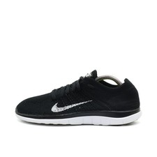 Nike Damen Free Flyknit 4.0 Laufschuhe Schwarz Textil Low-Top Sneaker EU 38