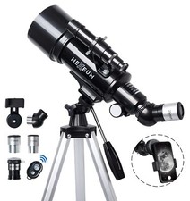 70500 Black Telescope 70mm Aperture 500mm Focal Length Perfect for Kids and A...