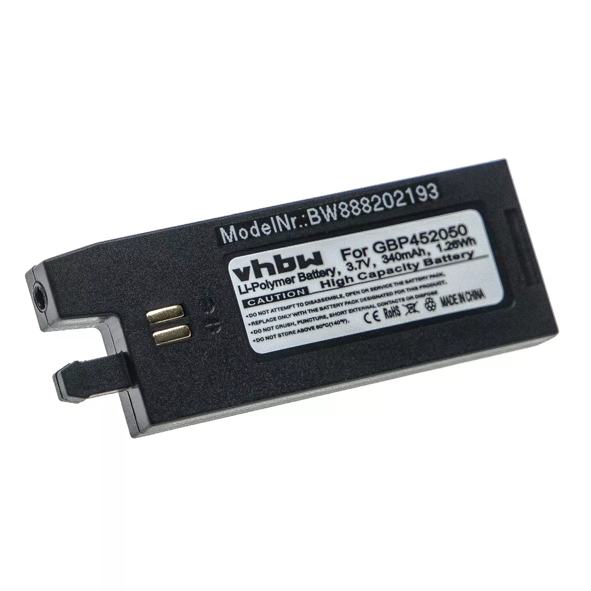 Battery 340mAh for Gibson Tuningsystem Tronicle Tune GForce