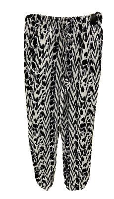 Julipa Black/White Casual Trousers- Size 10 UK RRP £25