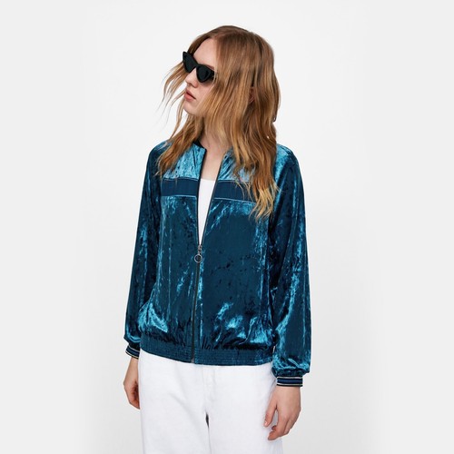 turquoise velvet blazer womens