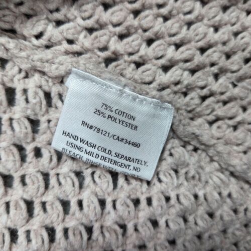 Eileen Fisher Cardigan Womens XL Champagne Pink Open Weave Lagenlook Beachy Boho - Picture 3 of 7