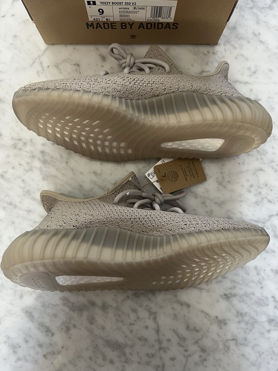 Size 9 - Adidas Yeezy Boost 350 V2 Low 'Slate' (HP7870) *NEW