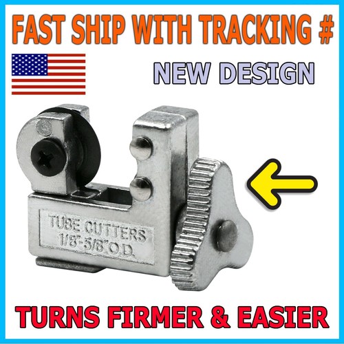 Mini Pipe Tubing Cutter 1/8" to 5/8" OD Copper Brass Aluminum Cutting HVAC Plumb
