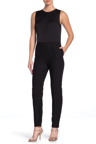 NWT $498 DIANE VON FURSTENBERG MELODY BLACK SLEEVELESS JUMPSUIT SZ S - Picture 3 of 12