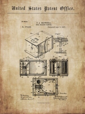 Antique, old KODAK camera 1892 - 1900 - history for print / poster / gift