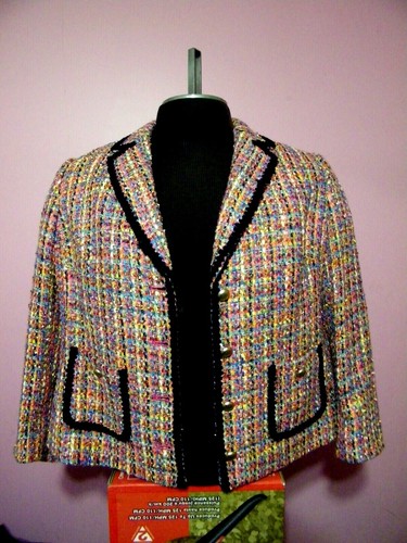 Talbots Multicolored ADELE Tweed Blazer 