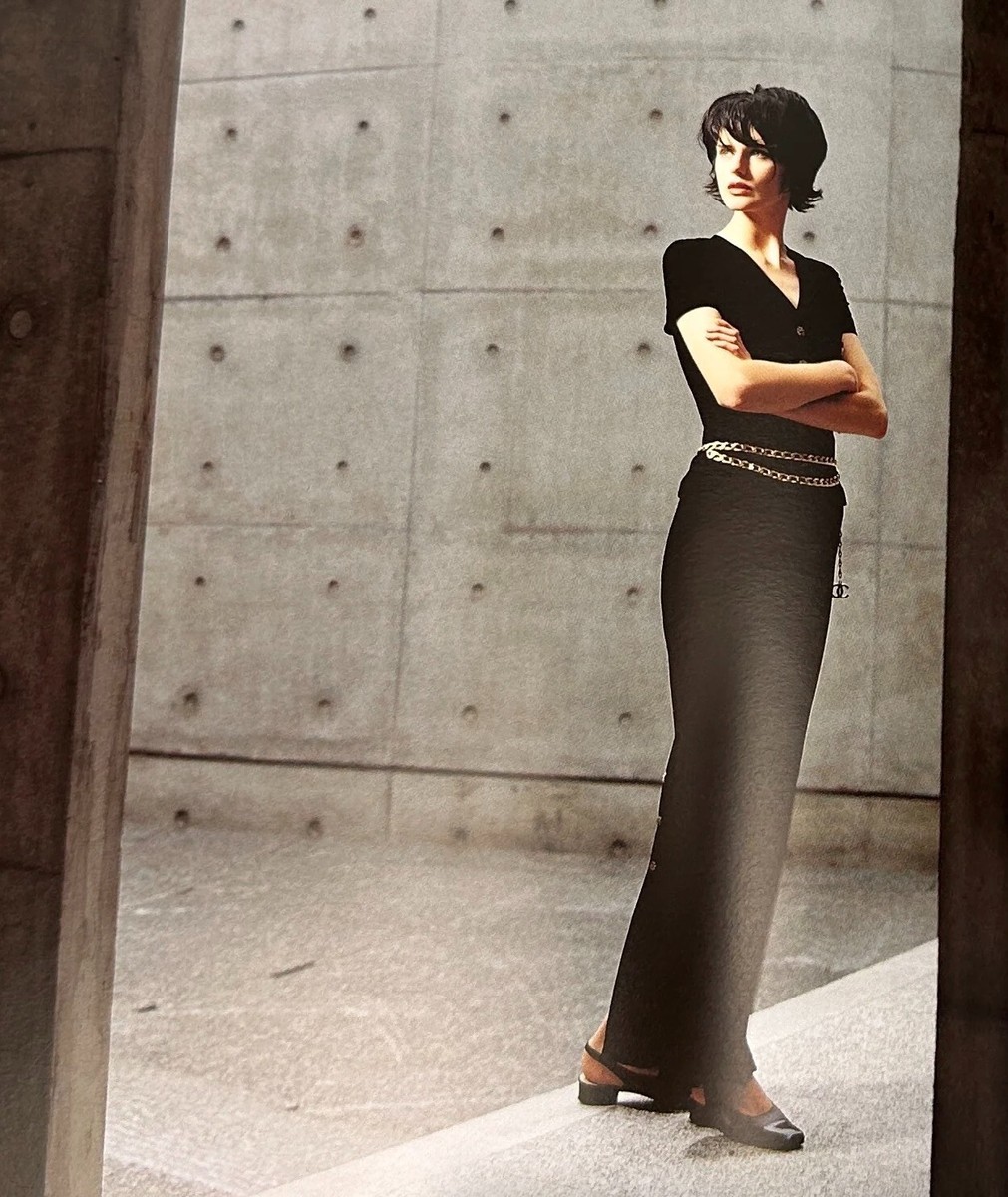 CHANEL / ノースリーブカットソー/--/--/BLK Chanel Vintage F/W1996 Runway Black Velvet LBJ Gold Gripoix