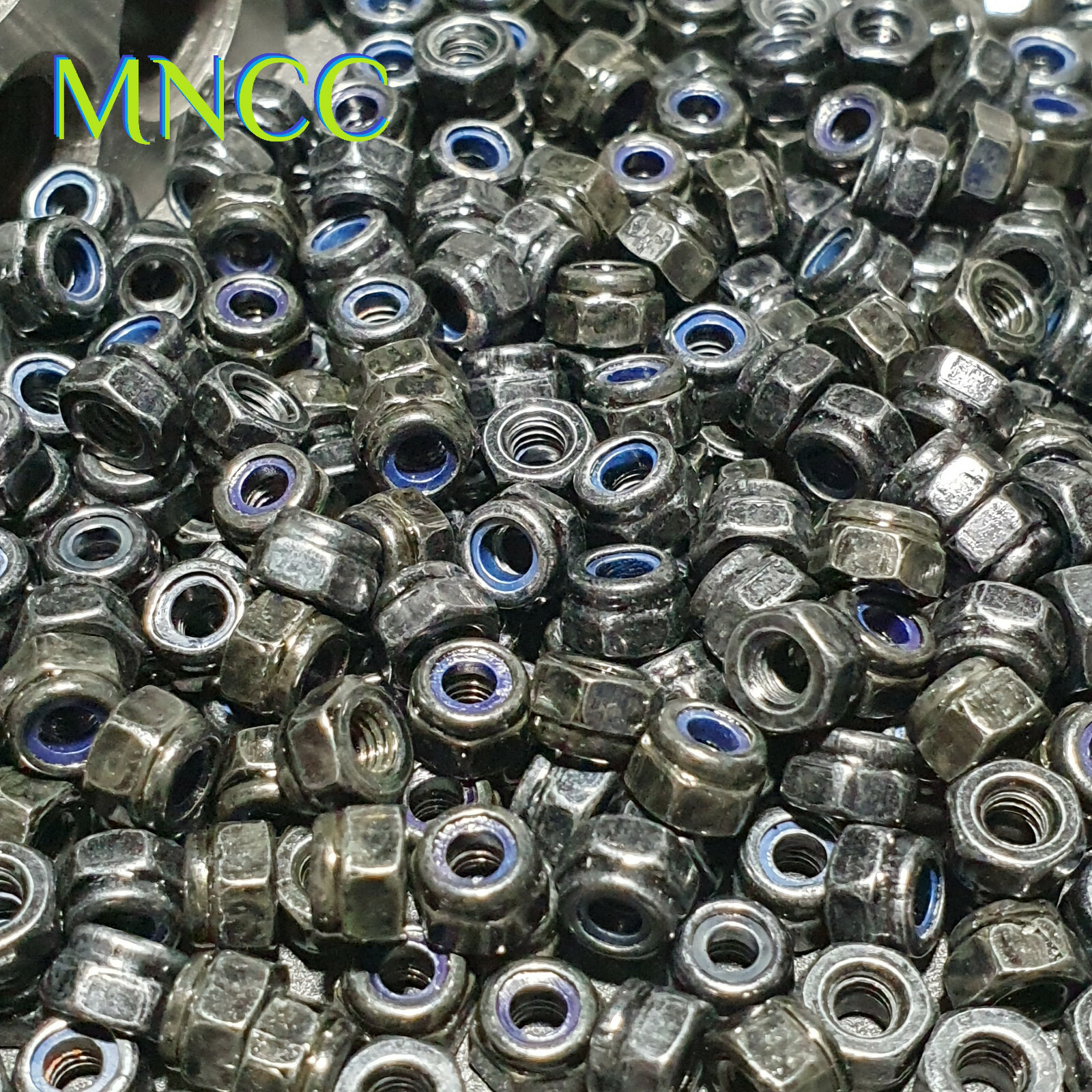 M3 Nylock Black Carbon Steel Nylon Insert Lock Nut Metric Thread Self