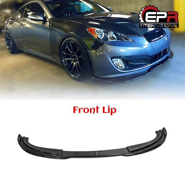 For 09 Hyundai Genesis Rohens Coupe Carbon Fiber Front Bumper Lip Body