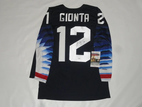 BRIAN GIONTA SIGNED 2018 OLYMPICS TEAM USA HOCKEY JERSEY LICENSED JSA COA