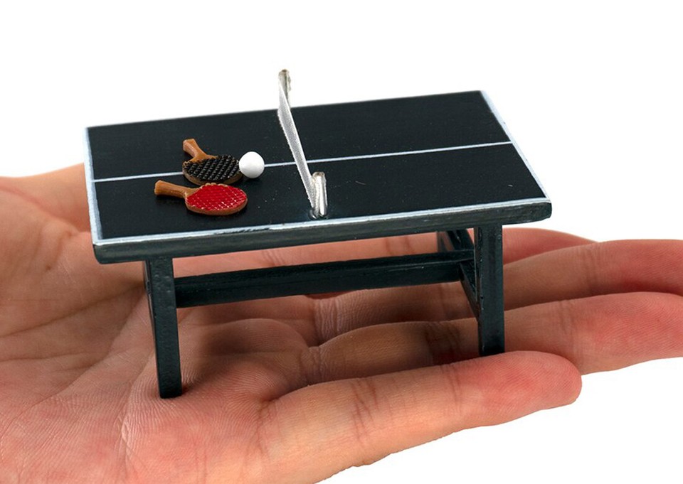 Mini Ping Pong Ball 1/12 Rackets Table Tennis Ball for Miniature Doll ...