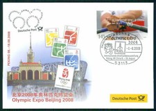 GERMANY EXHIBITION-COVER 2008 CHINA BEIJING PEKING OLYMPICS BASKETBALL /m3288