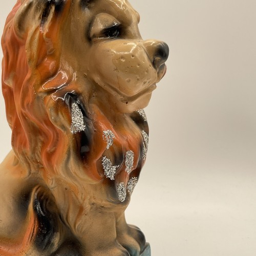 Chalkware - Circus Lion With Glitter And Coin Slot - Beautiful Condition 10.5” - Picture 10 of 20