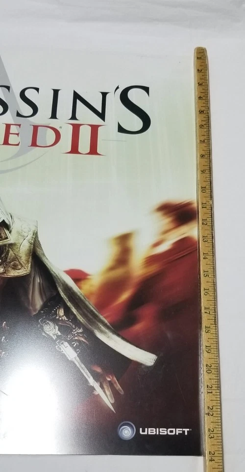 Assassin's Creed II Poster Video Hard 24 X 24 Gamestop Ubisoft Original Release - Image 3 of 4