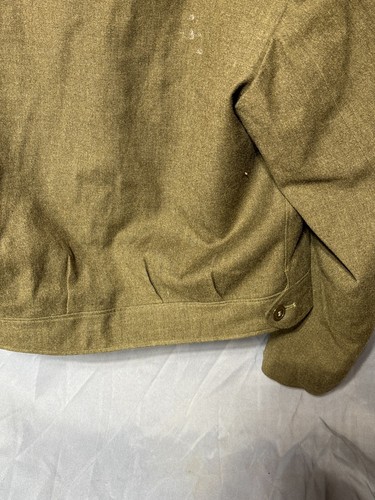 1957 Post WWII Men's Ike Jacket Wool Green Lined 3 Pocket Korean War US Army - Picture 6 of 18
