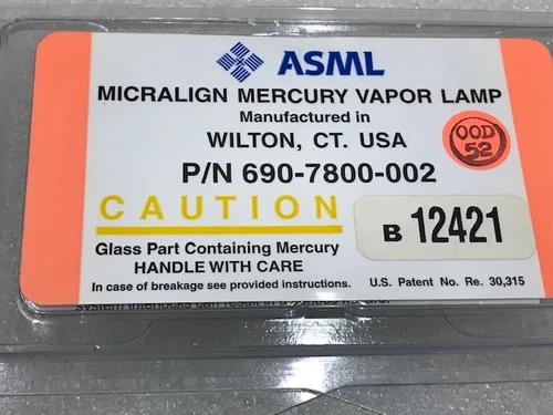 ASML 690-7800-002 Micralign Mercury Vapor Lamp New - Lot of 4 Pcs