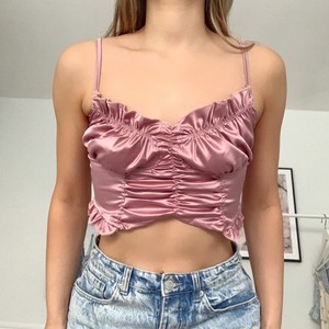 satin ruched top