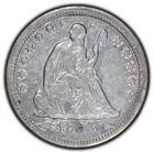 1853 w/ Arrows and Rays Seated Liberty Quarter ~ VF Detail