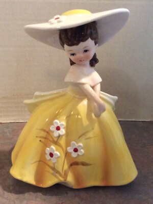 Vintage Relpo Samson Import Southern Belle in Yellow 5296D Planter Japan 1962