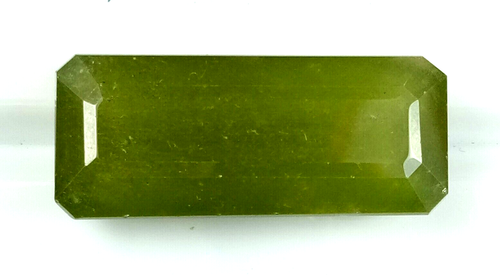 25.30 Cts Antique Quality 100% Natural Peridot Octagon Emerald Cut Loose stone - Picture 2 of 4