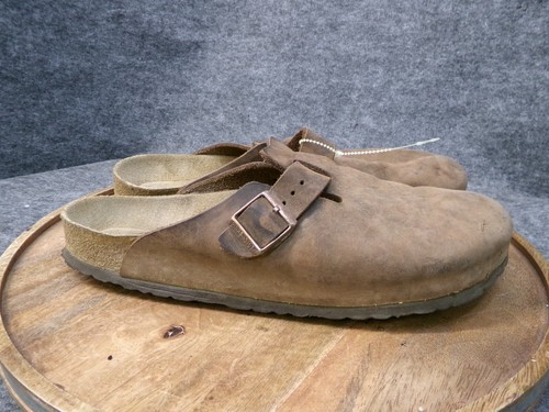 Birkenstock Men Boston Oil Leather Habana Brown Leather Clogs Size 46 US 13 Reg.