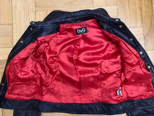 🔥DOLCE & GABBANA 🔥SZ 42/SBLACK LEATHER MOTO MOTORCYCLE JACKET AUTHENTIC❤️ - Picture 7 of 12