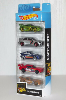 2018 HOT WHEELS NIGHTBURNERZ 5-PACK 85 HONDA CR-X SRT VIPER GTS-R