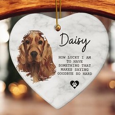 Custom Pet Watercolor Ornament Personalized Dog Cat Photo Memorial Gift