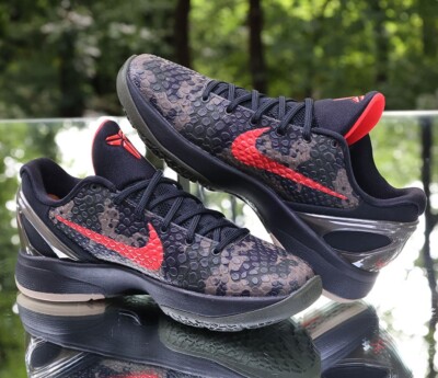 Nike Kobe 6 Protro Italian Camo Men's Size 6 Black Crimson FQ3546
