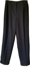 Career Essentials Vintage Career Pants Slacks Black Pleated Lined Size 10 USA