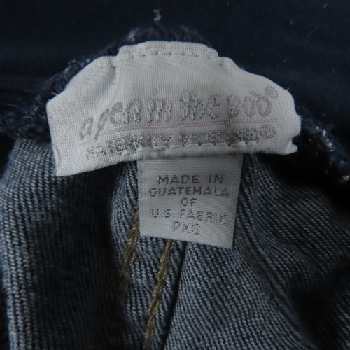 A Pea In The Pod Womens Jeans Size PXS Maternity Low Rise Dark Wash Blue Denim - Picture 2 of 9