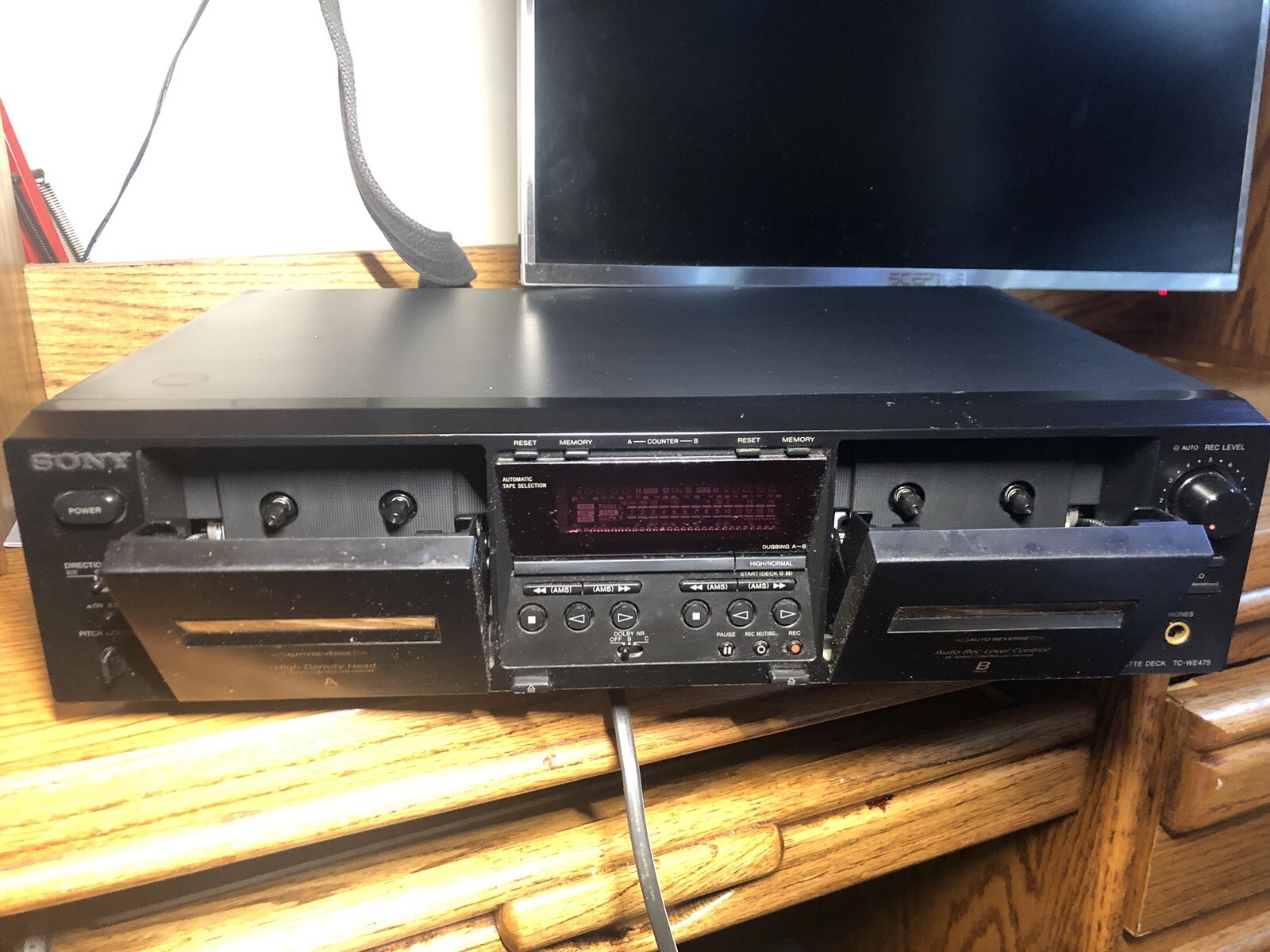 Sony TCWE475 Dual Stereo Cassette Tape Deck Player Recorder Bundle