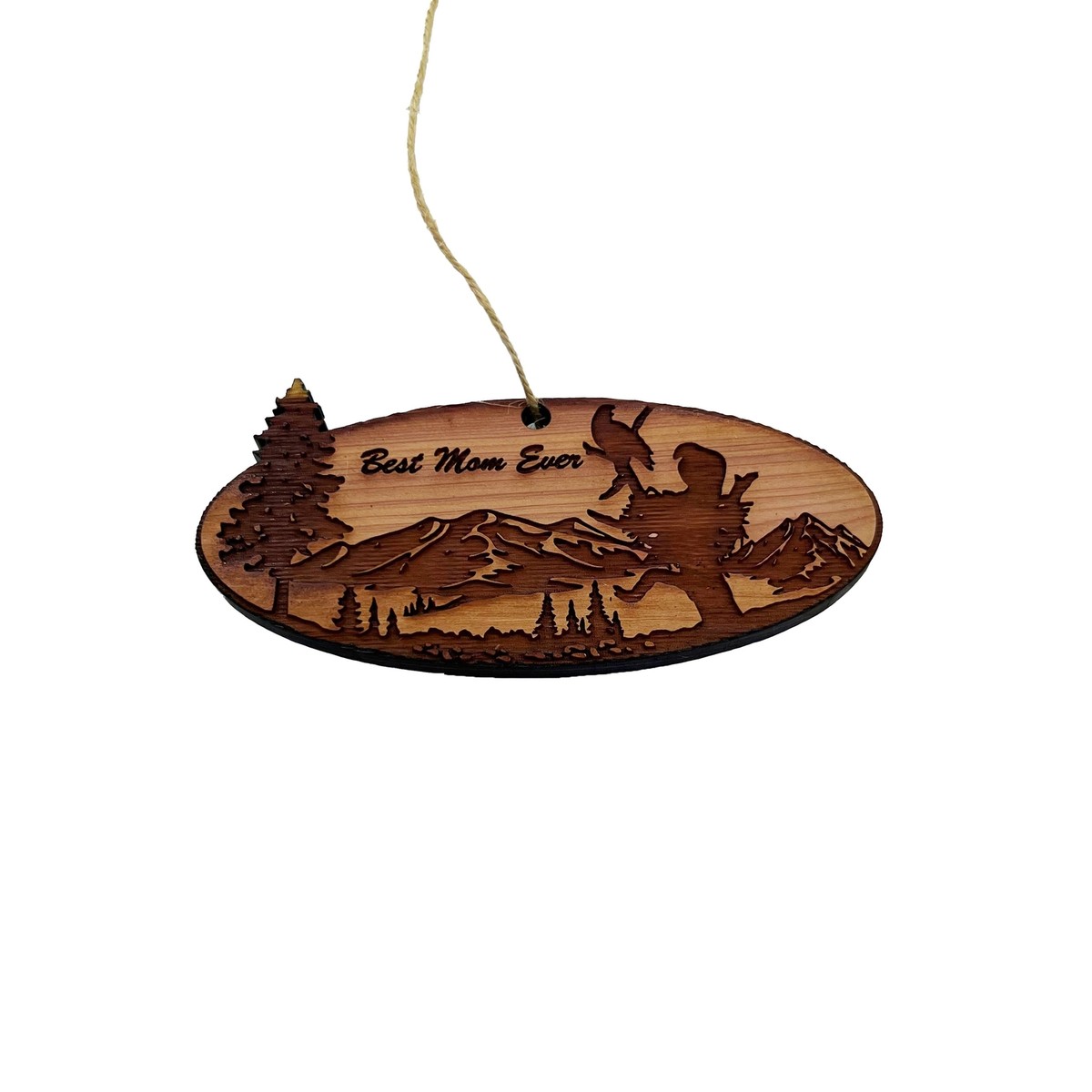 Attacking Eagle - Cedar Ornament Attacking Eagle - Cedar Ornament