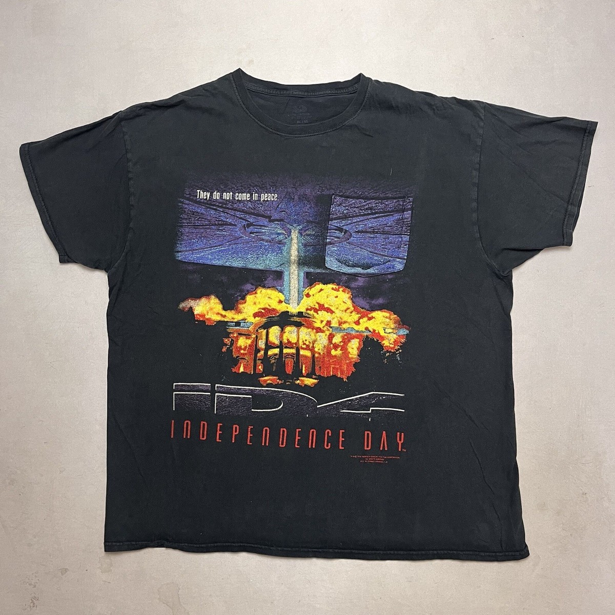 Vintage Independence Day Movie ID4 Pocket Tee T Shirt XL | eBay