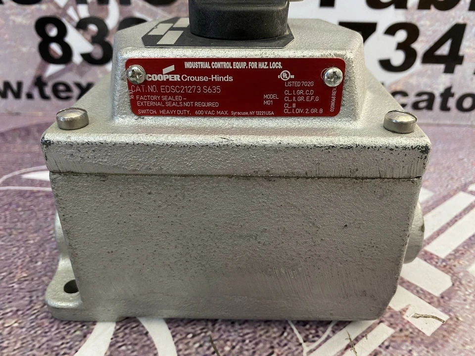 Cooper EDSC21275 S635 防爆操作选择器开关站 600VAC — 第 2/4 张图片
