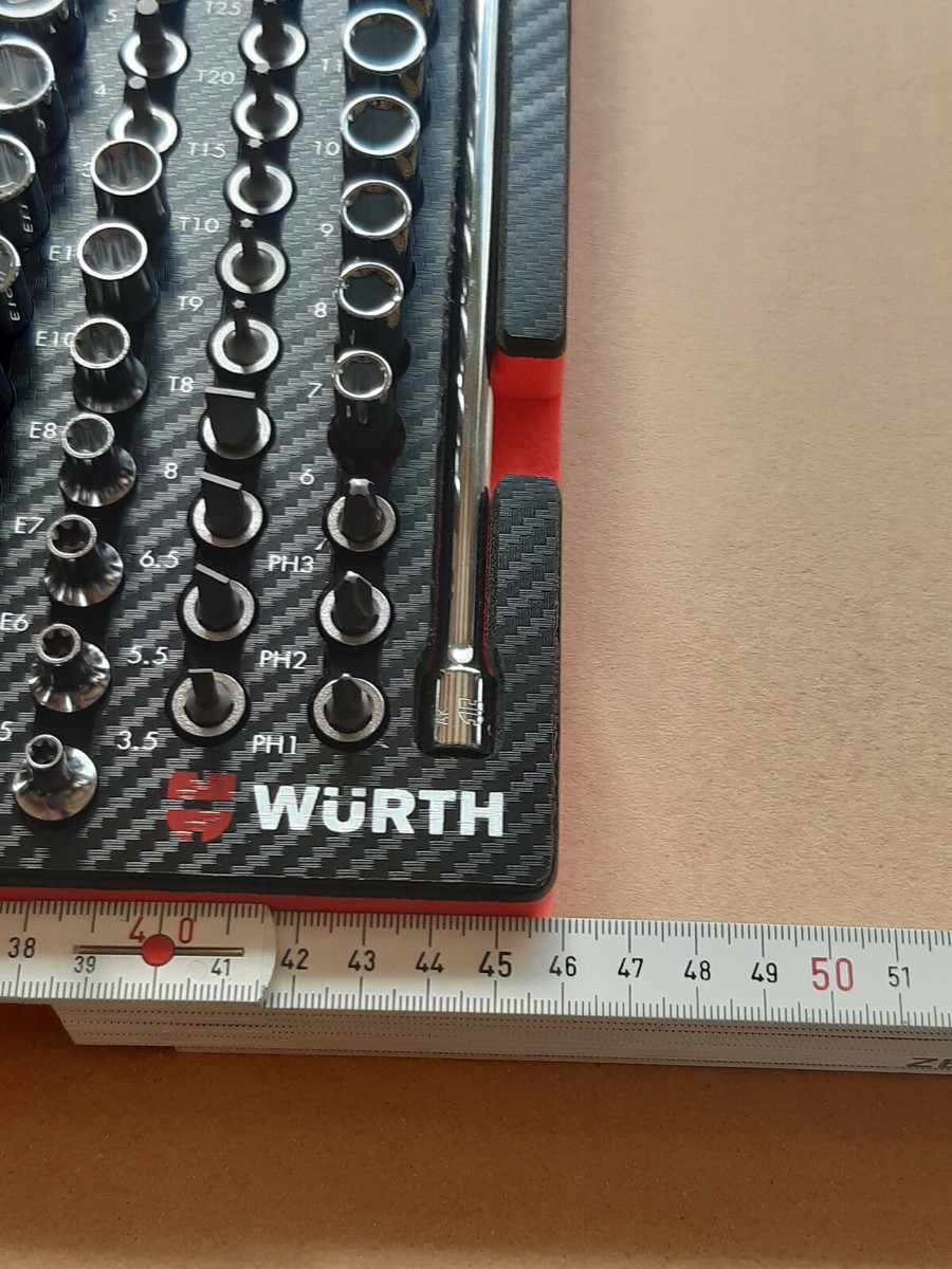 Würth Zebra Werkzeugsatz Ratschenkasten Knarrenkasten 