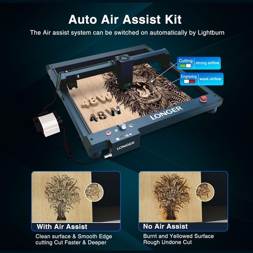 Longer Laser 48W B1 Laser Engraver Cutter with Auto Air Assist for Metal, Paper - Bild 8 von 10