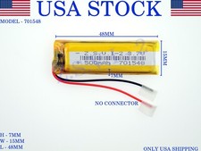 3.7V 500mAh 701548 Lithium Polymer LiPo Rechargeable Battery USA STOCK 