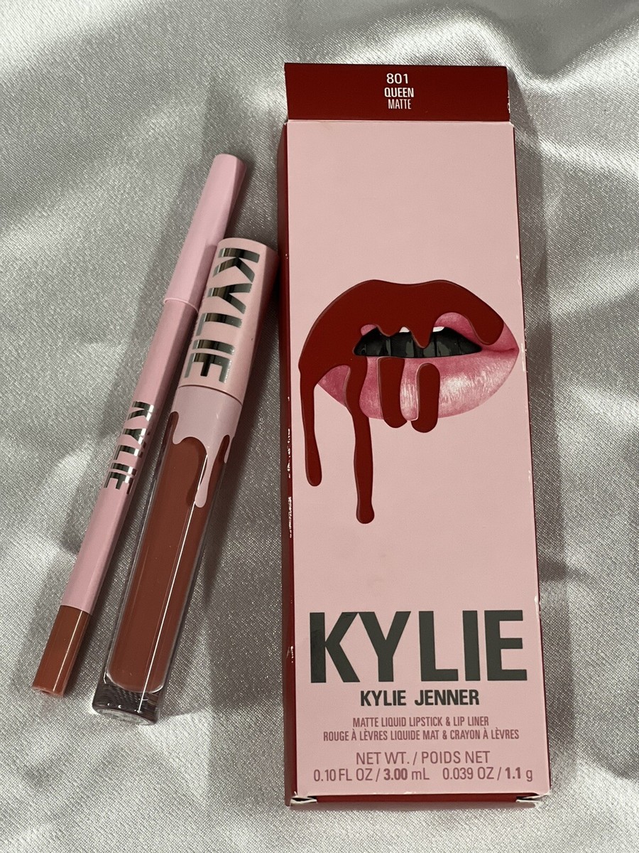 Kylie Jenner Matte Liquid Lipstick & Lip Liner 801 Queen Matte NEW