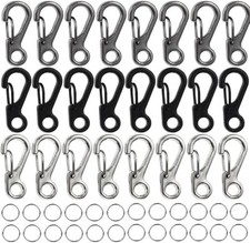 48 Pcs Mini Carabiner Clips Paracord Hanging Clips Snap Hooks for Camera Strap